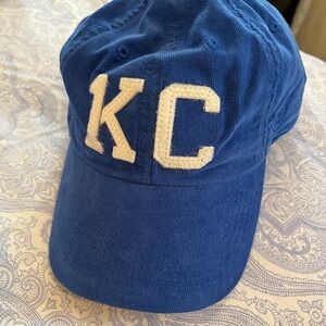 Corduroy Blue KC Baseball Hat - Adjustable